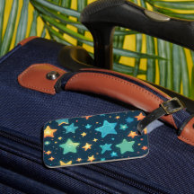 Estrelas brilhantes e fofas em azul