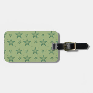 Etiqueta De Bagagem Estrelas Elegante e Na moda em Verde Sage