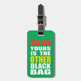 Etiqueta De Bagagem Esverdeie o outro Tag preto da bagagem do saco