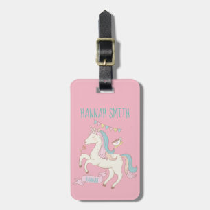 Etiqueta De Bagagem Etiqueta cor-de-rosa Customisable da bagagem do