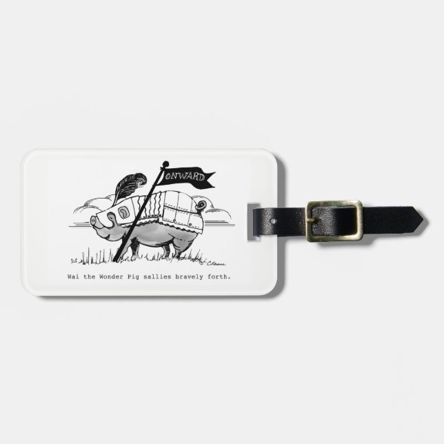 Etiqueta De Bagagem Etiqueta da bagagem com Wai. (Frente Horizontal)