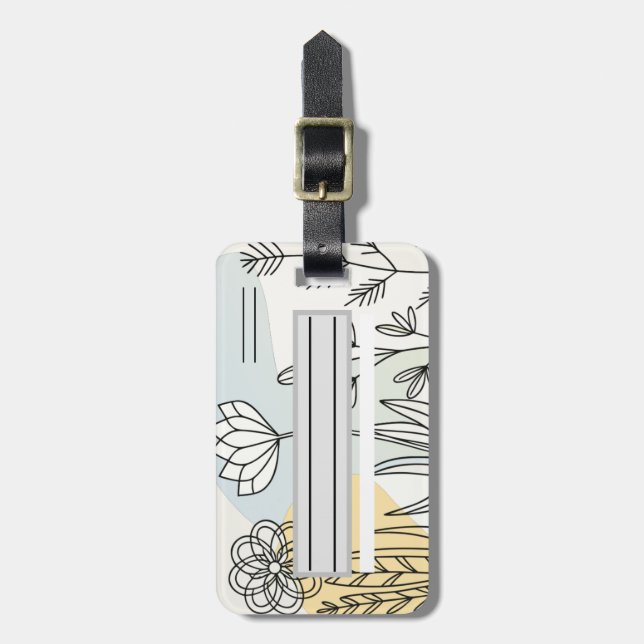 Etiqueta De Bagagem Etiqueta de equipaje, sencilla  (Frente Vertical)