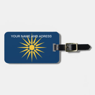 Etiqueta De Bagagem Etiqueta para Bagagem com a Bandeira da Macedônia,