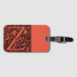 Etiqueta De Bagagem Etiqueta para Bagagem com Floral Monograma Letra Z