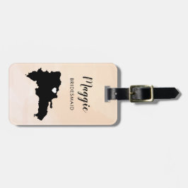 Etiqueta De Bagagem Etiqueta para Bagagem com Mapa da República Domini