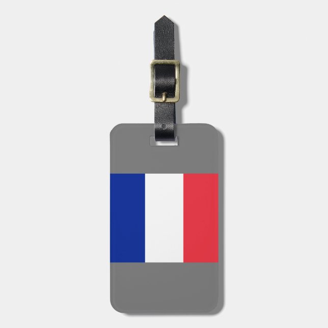 Etiqueta De Bagagem Etiqueta para Bagagem da Bandeira Francesa (Frente Vertical)
