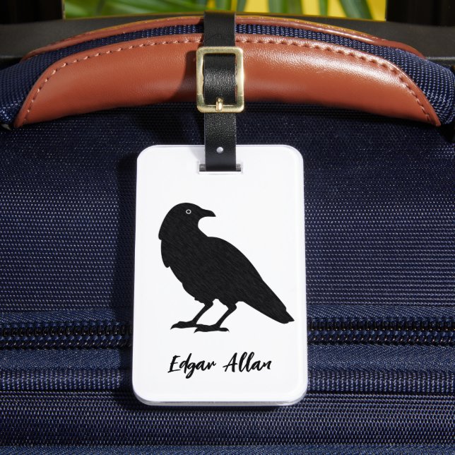 Etiqueta De Bagagem Etiqueta Personalizada de Pássaro Raven | Etiqueta (Frente Insitu 2)