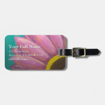 Etiqueta Personalizável Pink Daisy para Bagagem
