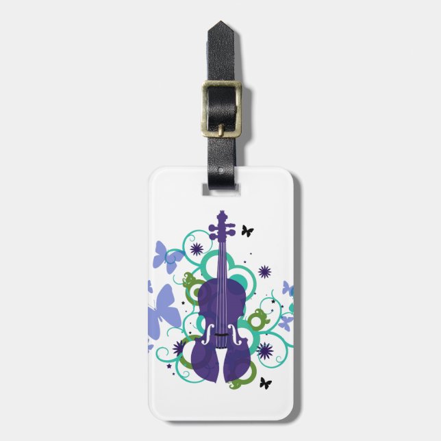 Etiqueta De Bagagem Etiqueta Violin Gift-Lucky (Frente Vertical)