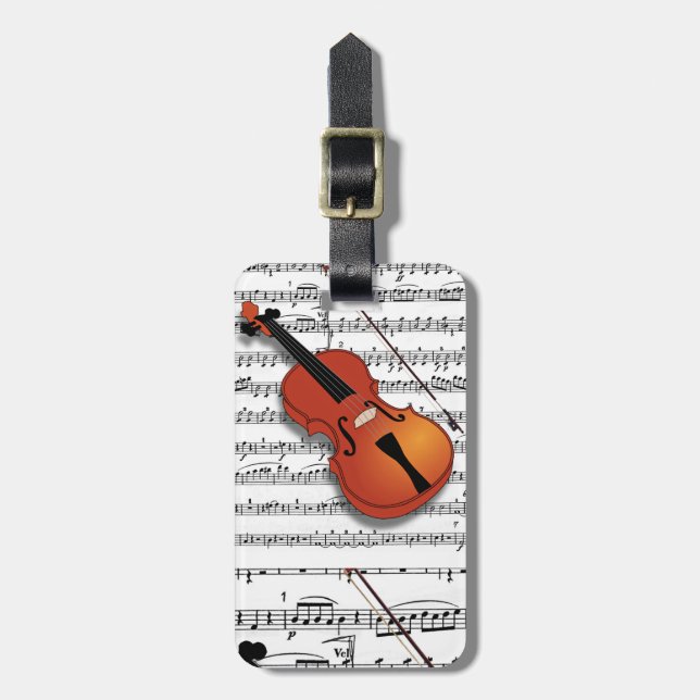 Etiqueta De Bagagem Etiqueta Violino Lover_LuBagagem (Frente Vertical)