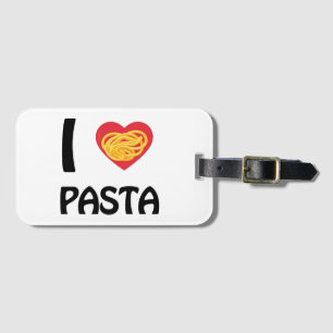 Etiqueta De Bagagem Eu adoro Pasta