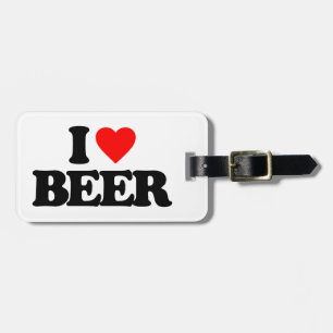 ETIQUETA DE BAGAGEM EU AMO A CERVEJA