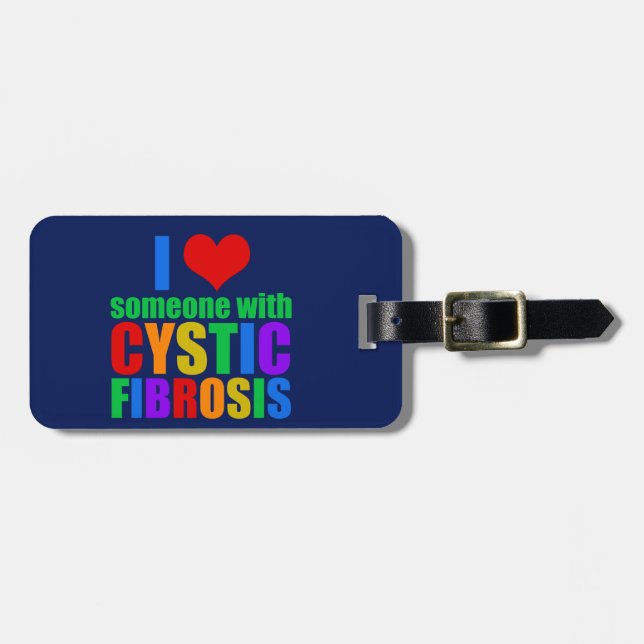 Etiqueta De Bagagem Eu Amo Alguém Com Fibrose Cística (Frente Horizontal)