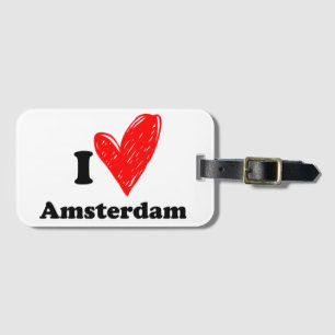 Etiqueta De Bagagem Eu amo Amsterdã