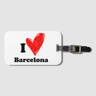 Etiqueta De Bagagem Eu amo Barcelona