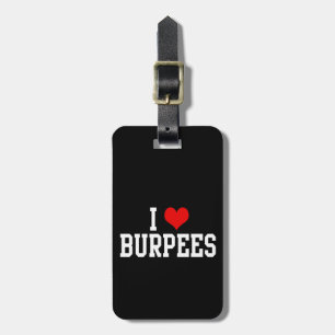 Etiqueta De Bagagem Eu Amo Burpees, Malhação