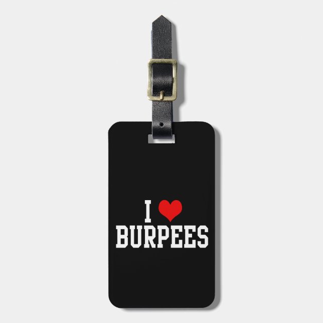 Etiqueta De Bagagem Eu Amo Burpees, Malhação (Frente Vertical)
