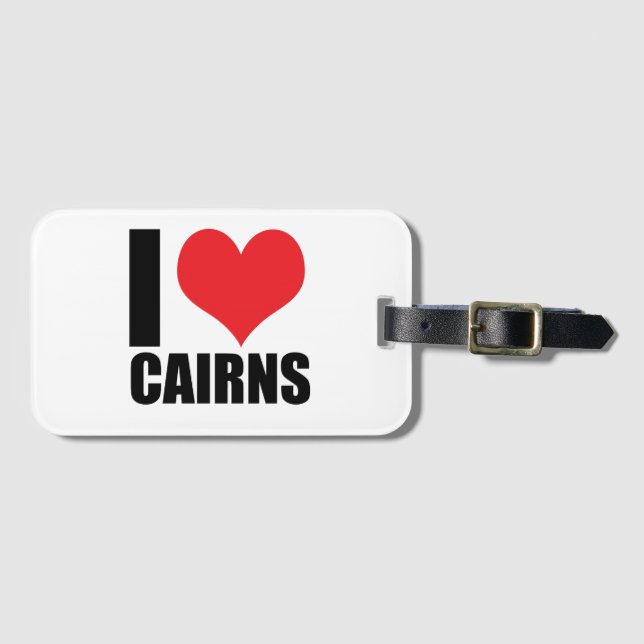 Etiqueta De Bagagem Eu amo Cairns (Frente Horizontal)