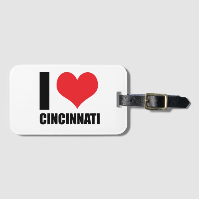 Etiqueta De Bagagem Eu amo Cincinnati (Frente Horizontal)
