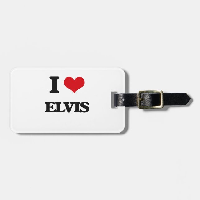 Etiqueta De Bagagem Eu amo Elvis (Frente Horizontal)