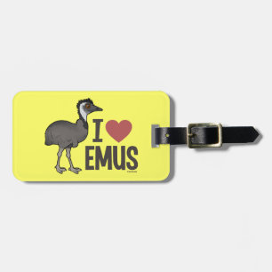 Etiqueta De Bagagem Eu amo Emus