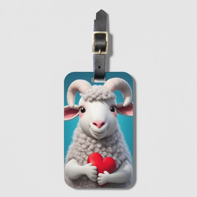 Etiqueta De Bagagem Eu Amo Ewe (Frente Vertical)