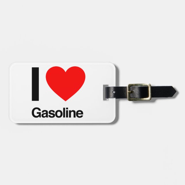 Etiqueta De Bagagem eu amo gasolina (Frente Horizontal)