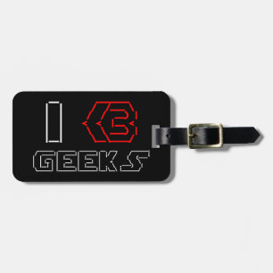 Etiqueta De Bagagem Eu Amo Geeks ARTE ASCII