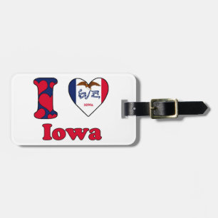 Etiqueta De Bagagem Eu amo Iowa