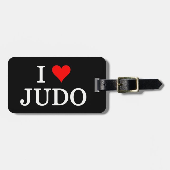 Etiqueta De Bagagem Eu Amo Judo (Frente Horizontal)