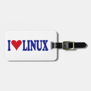 Etiqueta De Bagagem Eu amo Linux