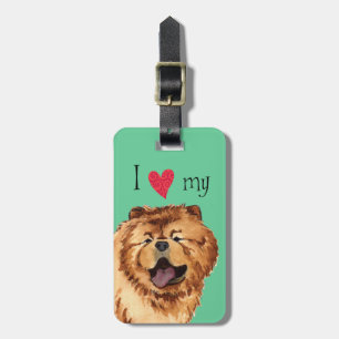 Etiqueta De Bagagem Eu amo meu Chow Chow