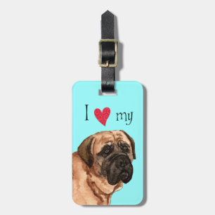 Etiqueta De Bagagem Eu amo meu Mastiff