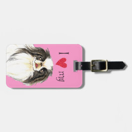 Etiqueta De Bagagem Eu amo meu queixo japonês