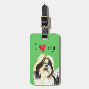 Etiqueta De Bagagem Eu amo meu Shih Tzu