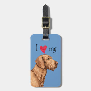Etiqueta De Bagagem Eu amo meu Vizsla Wirehaired