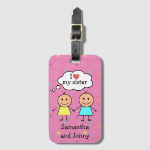 Etiqueta De Bagagem Eu Amo Minha Irmã Personalizado