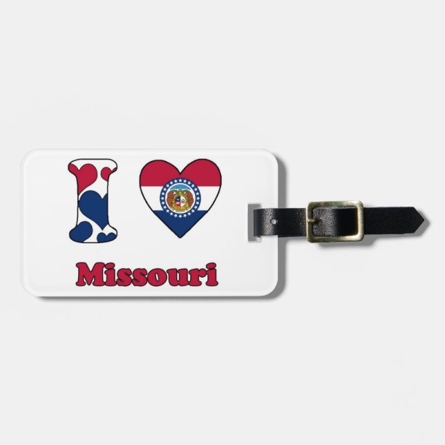 Etiqueta De Bagagem Eu amo Missouri (Frente Horizontal)