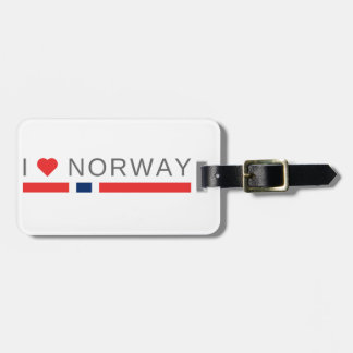 Etiqueta De Bagagem Eu amo Noruega