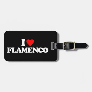 ETIQUETA DE BAGAGEM EU AMO O FLAMENCO