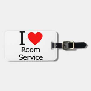 Etiqueta De Bagagem Eu amo o serviço de sala