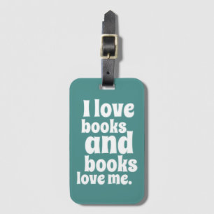 Etiqueta De Bagagem Eu amo o Tag da bagagem dos livros (a cerceta)