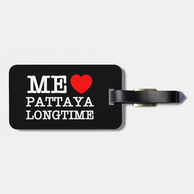 ETIQUETA DE BAGAGEM EU AMO PATTAYA LONGTIME (Traseira Horizontal)