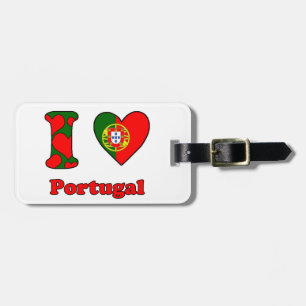 Etiqueta De Bagagem Eu amo Portugal