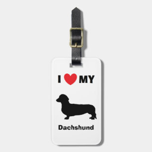 Etiqueta De Bagagem "Eu amo Tag da bagagem do meu Dachshund"