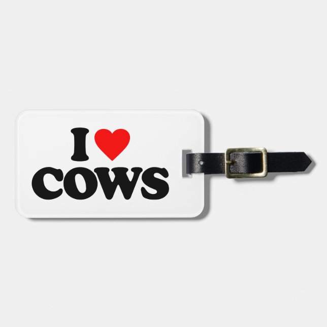 ETIQUETA DE BAGAGEM EU AMO VACAS (Frente Horizontal)
