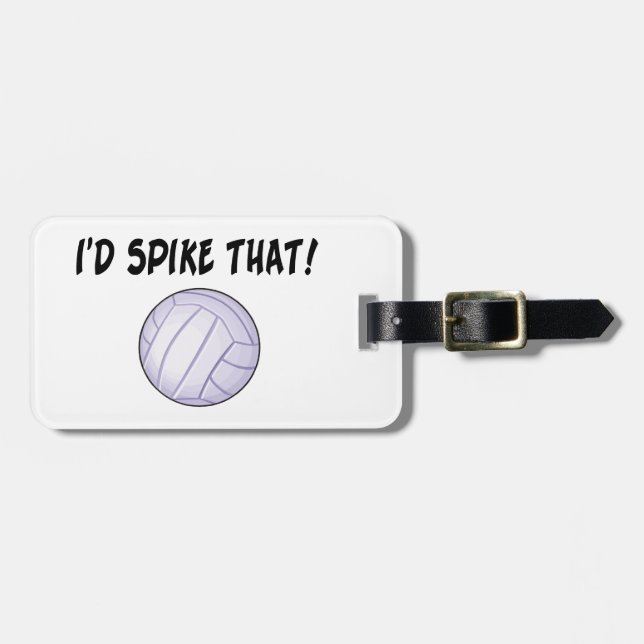 Etiqueta De Bagagem Eu cravaria esse voleibol (Frente Horizontal)