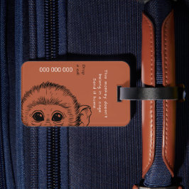 Etiqueta De Bagagem Eu e meu macaco versão engraçada 2