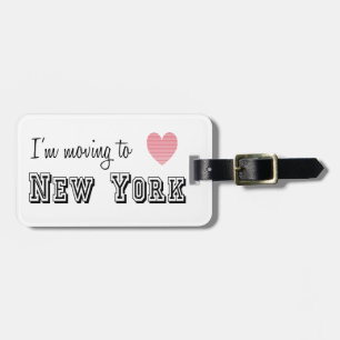 Etiqueta De Bagagem Eu estou transportando-me a New York