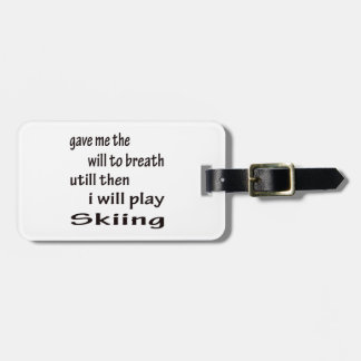 Etiqueta De Bagagem Eu jogarei o esqui